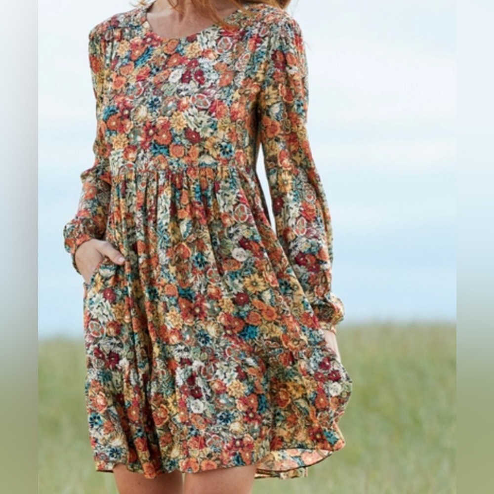 Peruvian Connection vintage bloom style dress size medium